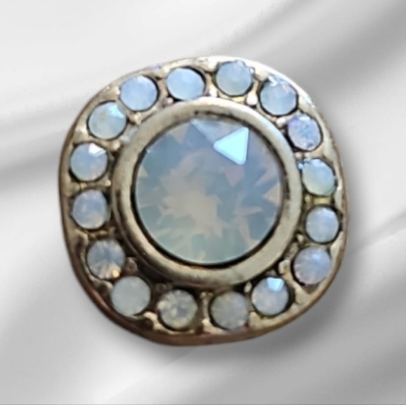 Cindy Ensor Moonstone CZ Gold Vermeil Stud Earrings - Picture 2 of 11